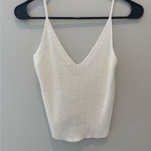Elegant White Knit Women's Top